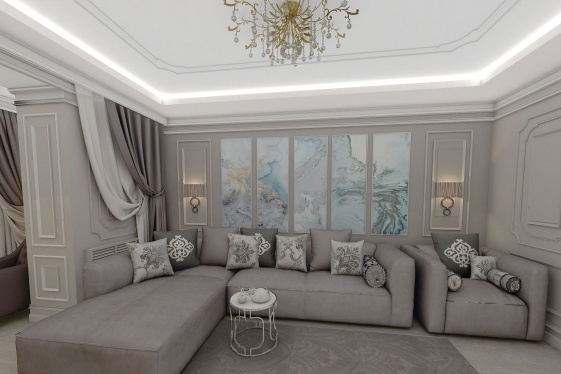 Проект "Гостиная с камином Dimplex Chesford". Фото 2.