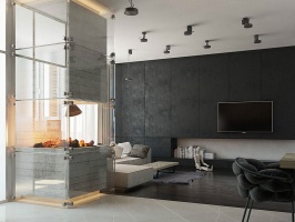 Камины в центре комнаты Фото 27.